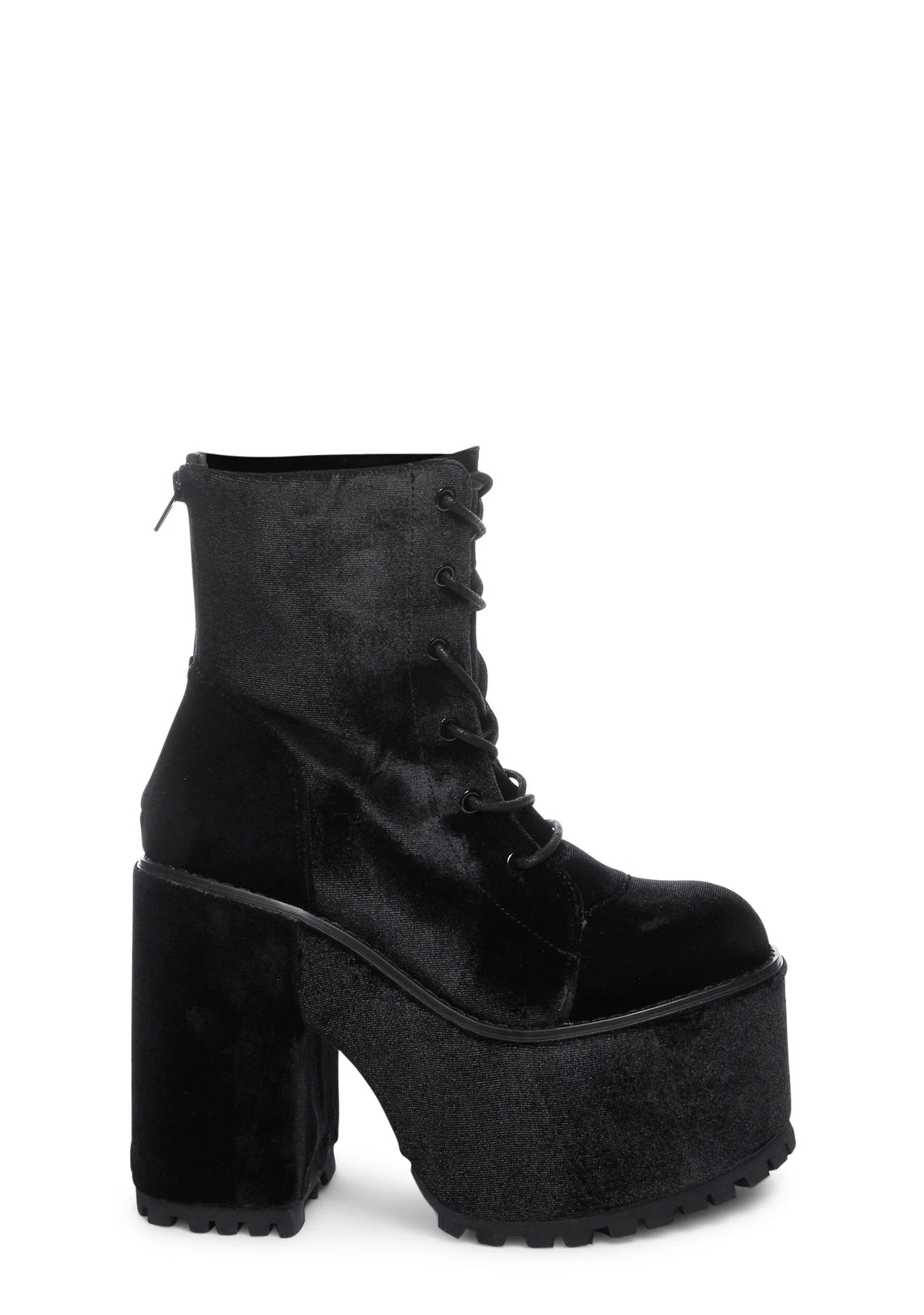 Smash Velvet Platform Boots