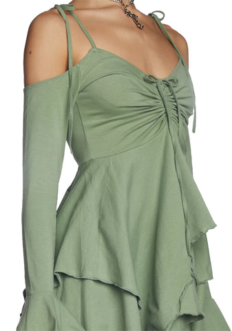 F is For Fairies Handkerchief Dress - Sage