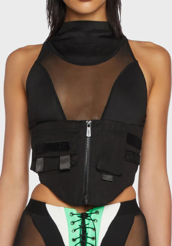 Tactical Corset Top - Black