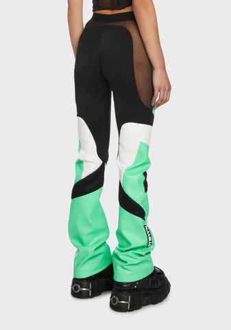 Moto Mesh Pants - Green