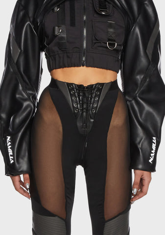 Moto Choker Jacket - Black