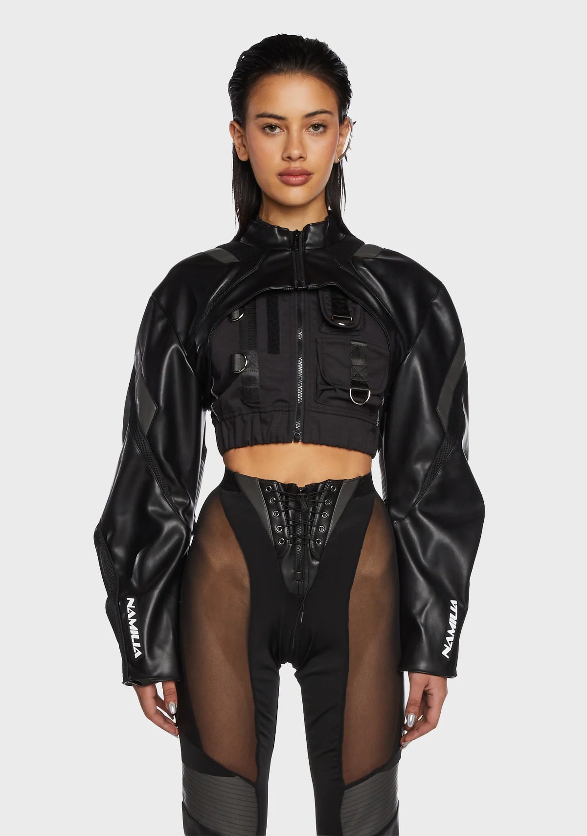 Moto Choker Jacket - Black