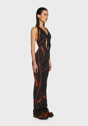 Tie Knot Lycra Speed Racer Jumpsuit