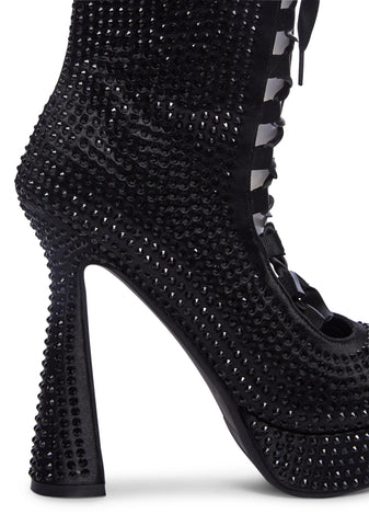 Vamp Or Die Rhinestone Booties
