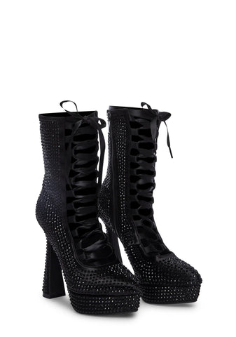 Vamp Or Die Rhinestone Booties