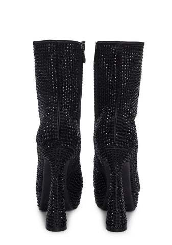 Vamp Or Die Rhinestone Booties