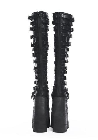 Modulation Strappy Wedge Platform Boots