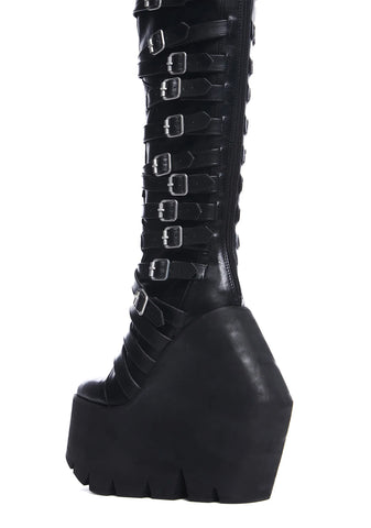 Modulation Strappy Wedge Platform Boots