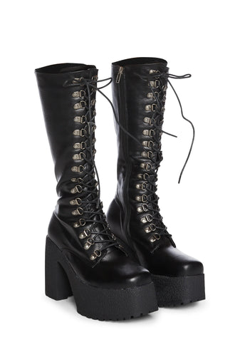 Siren Chunky Platform Calf Boots