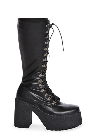 Siren Chunky Platform Calf Boots
