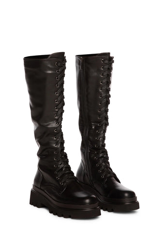 Night So Misunderstood Lace Up Boots