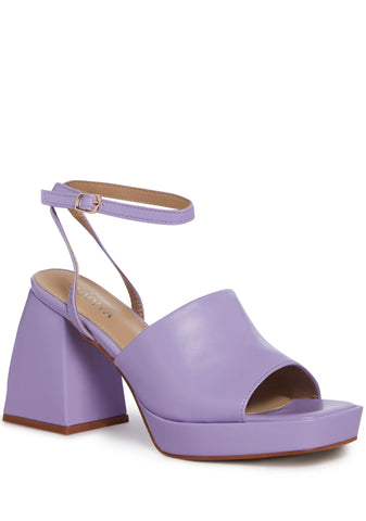 Romantic Ride Block Heels-Purple