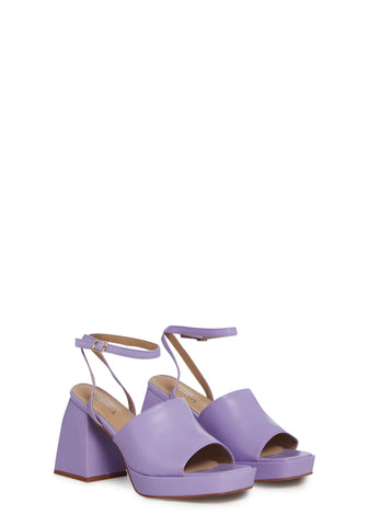 Romantic Ride Block Heels-Purple