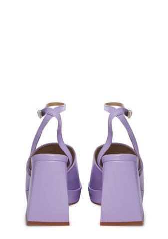Romantic Ride Block Heels-Purple