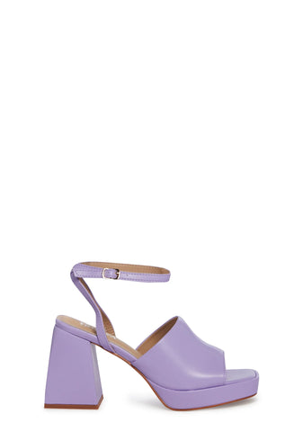 Romantic Ride Block Heels-Purple