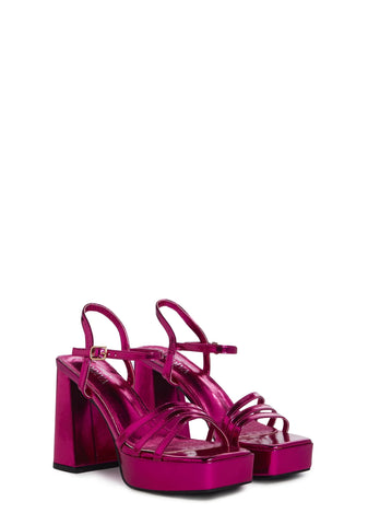 Baby It's You Platform Sandals- Pink