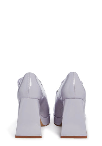 Romantic Harmony Block Heels - Lavender