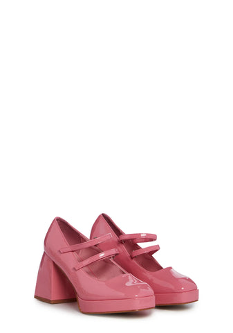 Romantic Harmony Block Heels - Pink