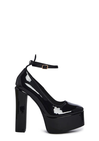 Truly Admired Platform Heels - Black