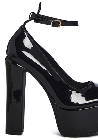 Truly Admired Platform Heels - Black