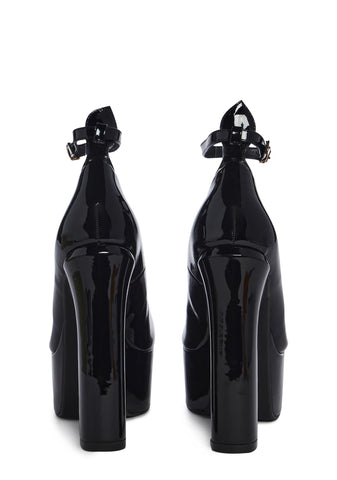 Truly Admired Platform Heels - Black