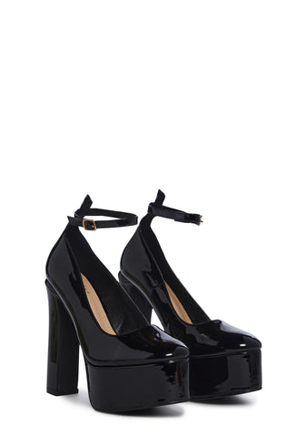 Truly Admired Platform Heels - Black