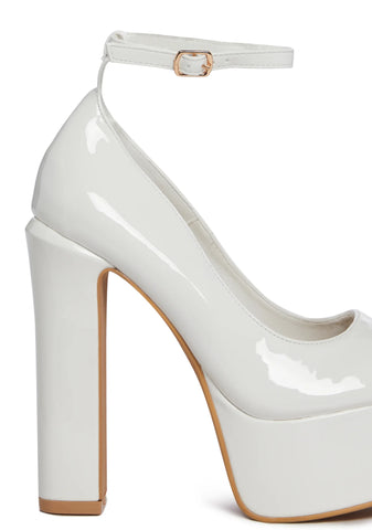 Truly Admired Platform Heels - White