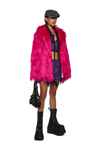 Hot Recipe For Disaster Faux Fur Coat