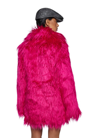 Hot Recipe For Disaster Faux Fur Coat