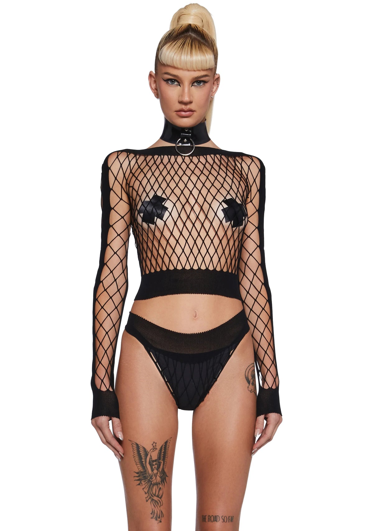 Digital Remnants Lingerie Set - Black