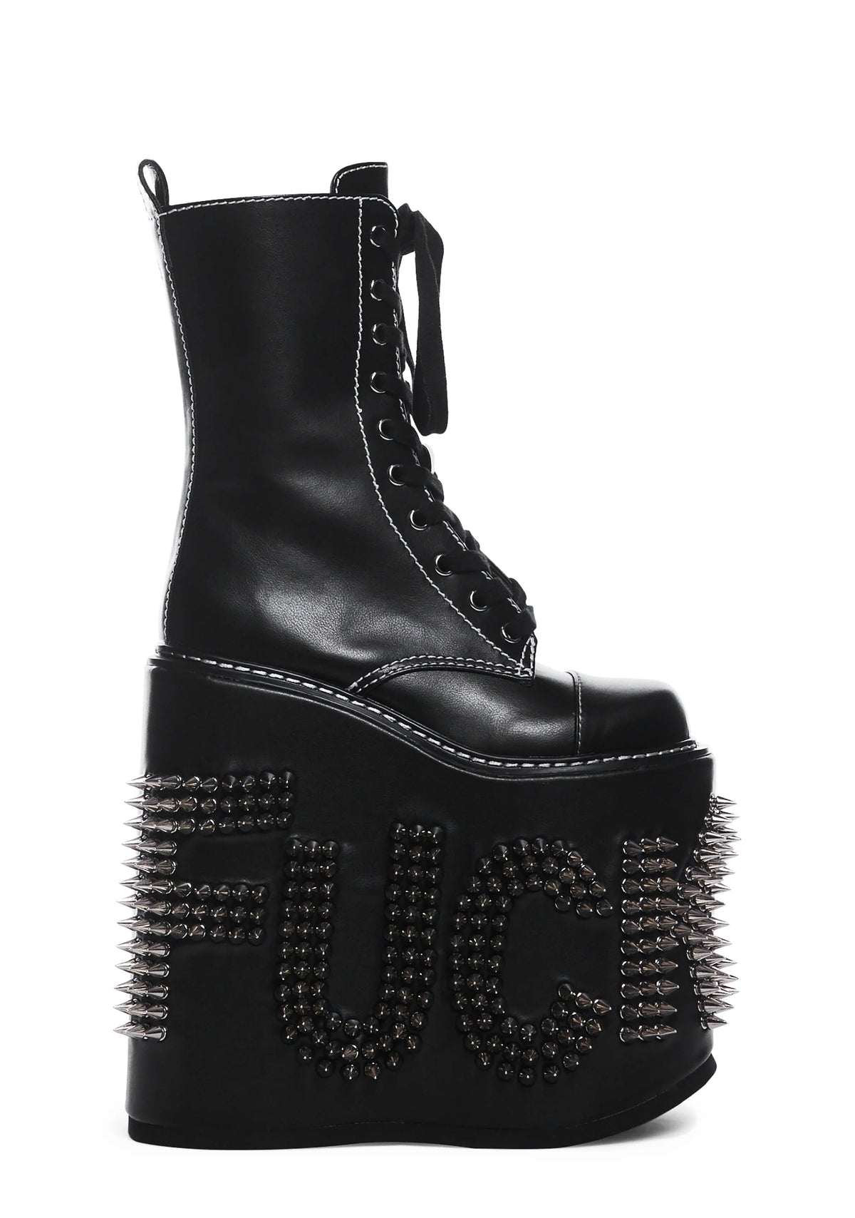 Never Censored Platform Boots - Black