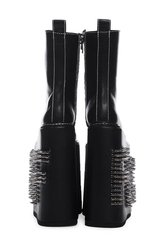 Never Censored Platform Boots - Black