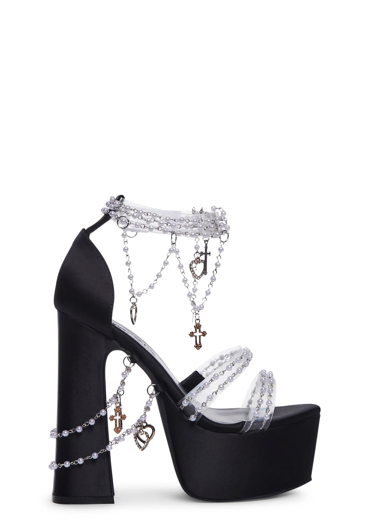 Holy Revelation Platform Heels - Black
