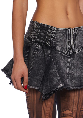 Rock Out Of Here Denim Skirt
