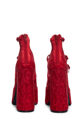 Love Smiling Melody Platform Heels