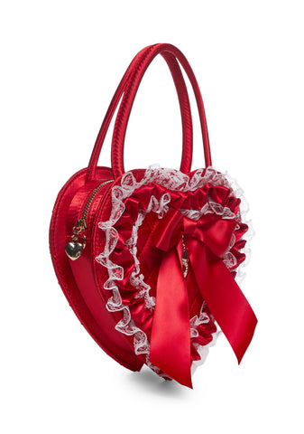 Heart Of It All Satin Handbag