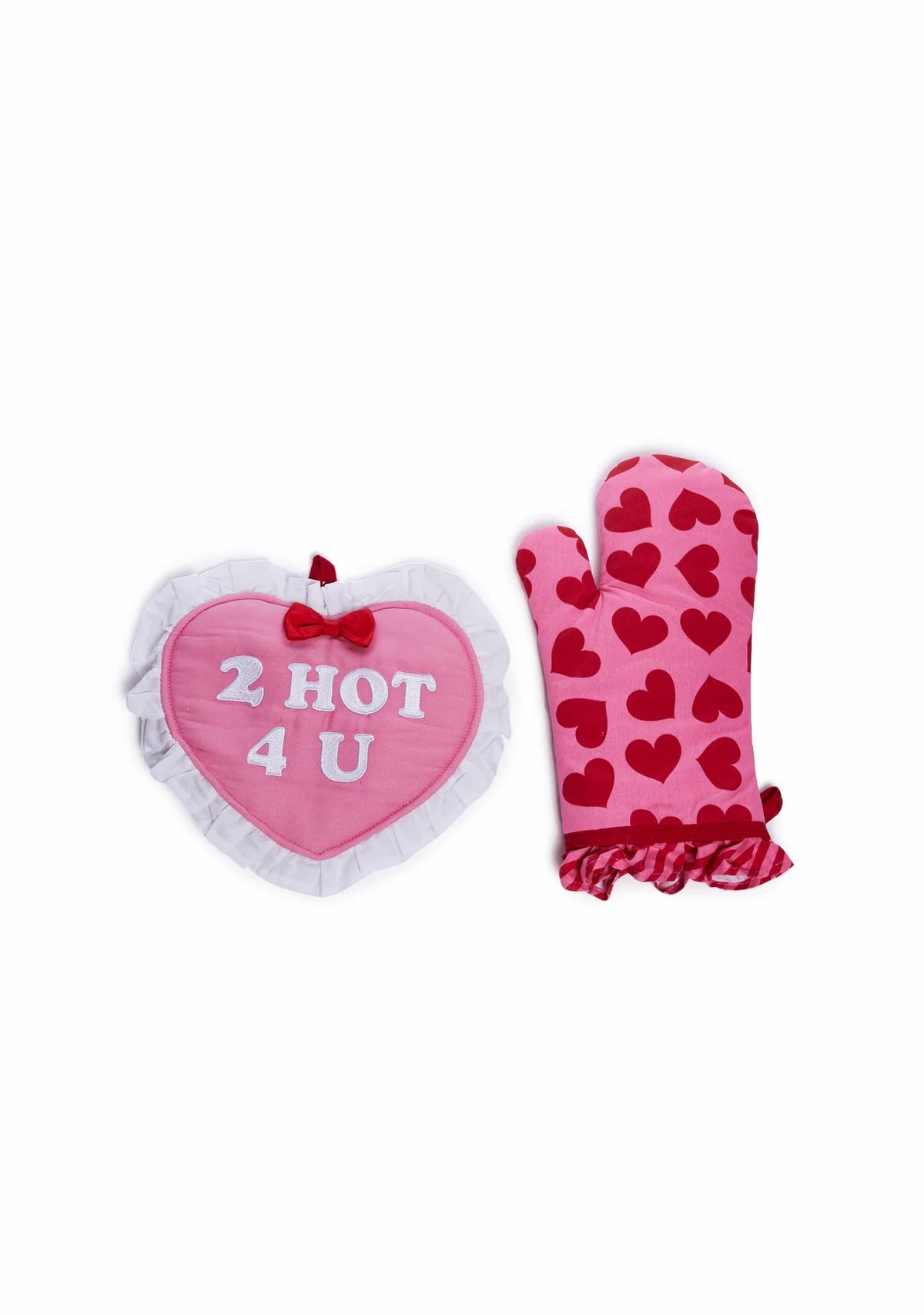Hot Stuff Potholder And Oven Mitt Set