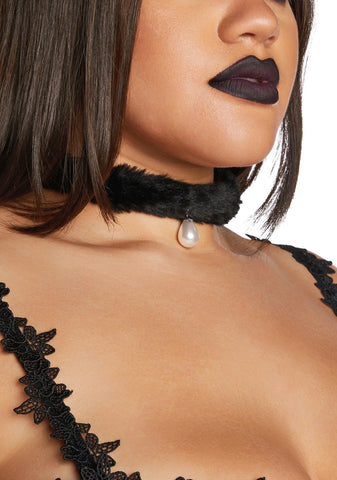 Acting Innocent Faux Fur Choker