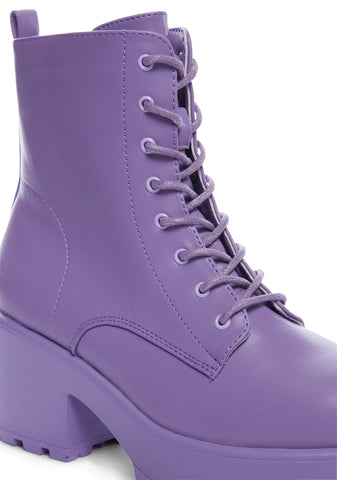 Purple Gin Platform Boots