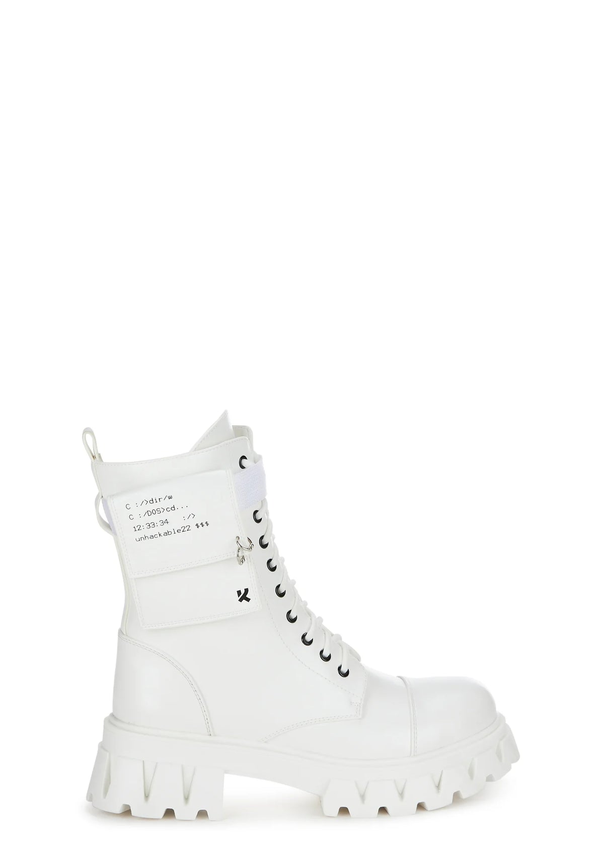 Banshee Combat Boots - White