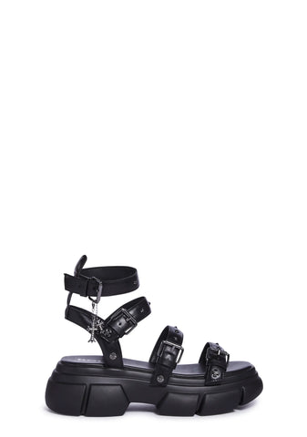 A Raining Vengeance Platform Sandals