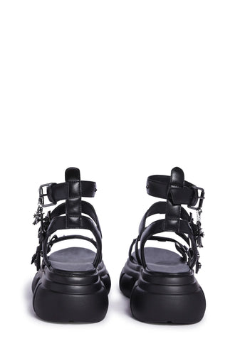 A Raining Vengeance Platform Sandals