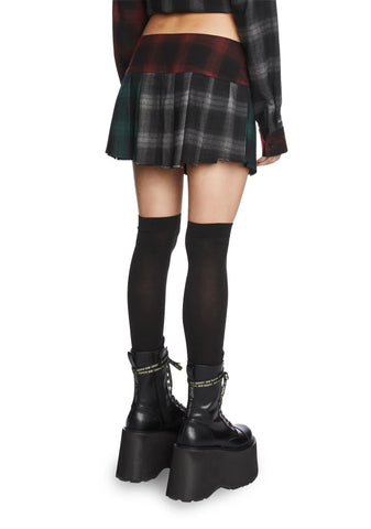 90s Cynic Plaid Mini Skirt
