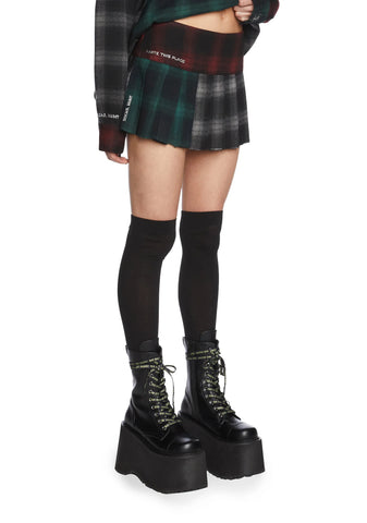90s Cynic Plaid Mini Skirt