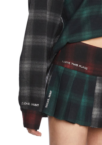 90s Cynic Plaid Mini Skirt