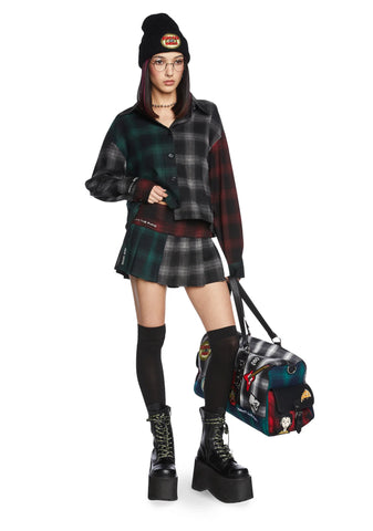 90s Cynic Plaid Mini Skirt