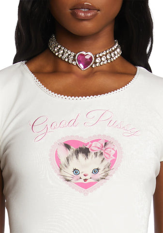 Feline Naughty Graphic Baby Tee