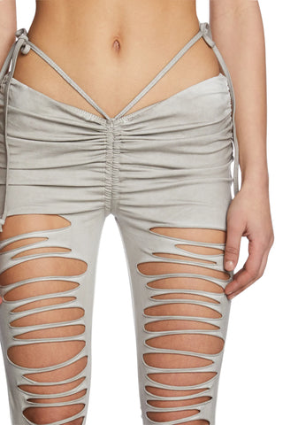 Echo Ecru V-Cut Cut-Out Bell Bottoms