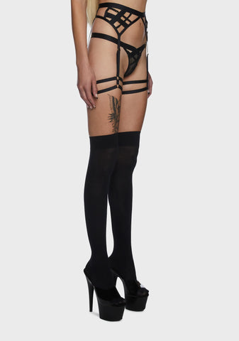 Chantal Open Elastic Suspender With Leg Harness