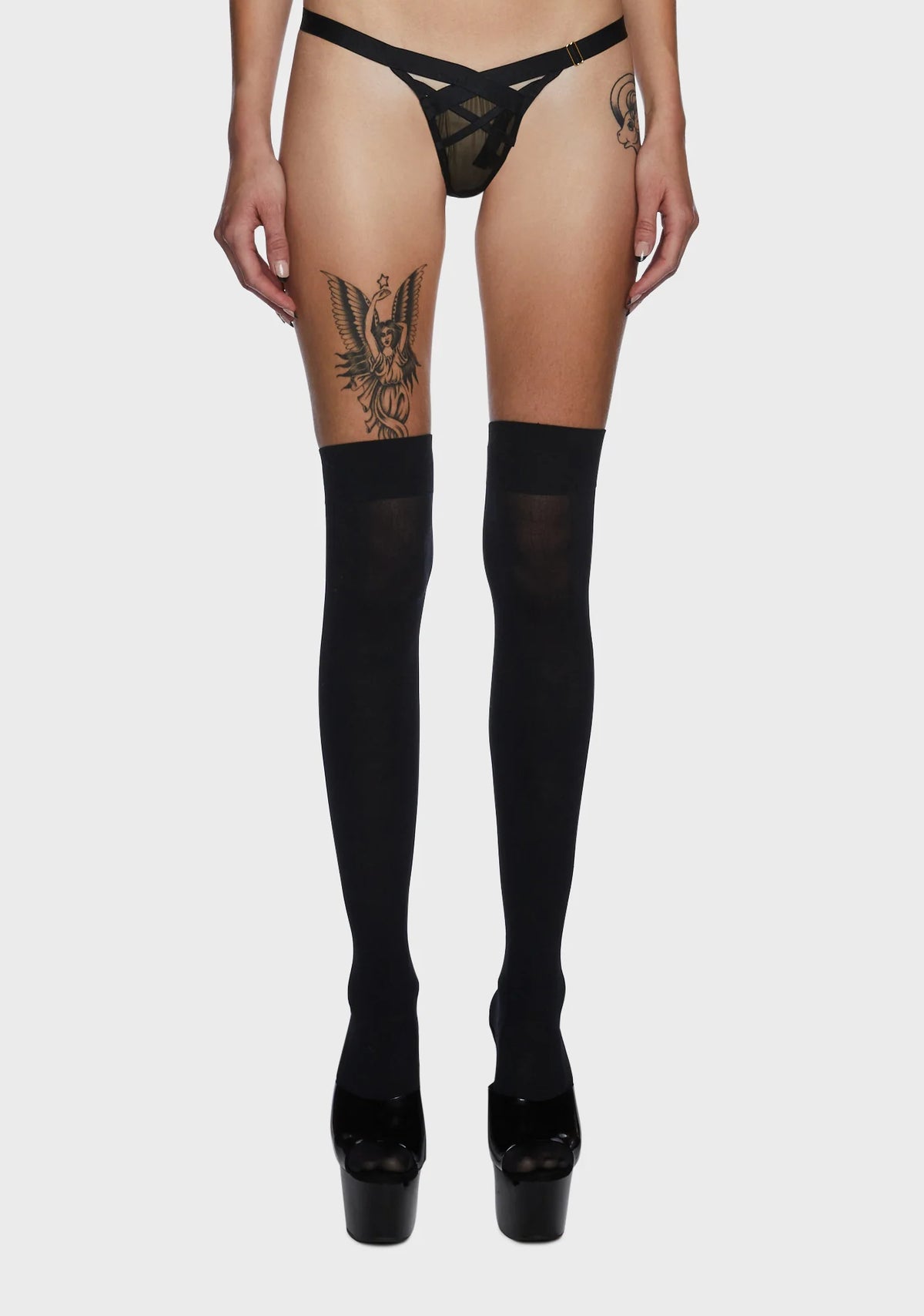 Chantal Elastic And Mesh Thong